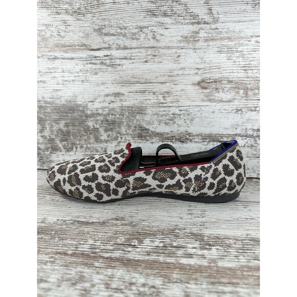 Women's Rothy's The Flat Leopoard Print Flats Beige/Brown Sz 8.5 EUC! - Picture 3 of 9